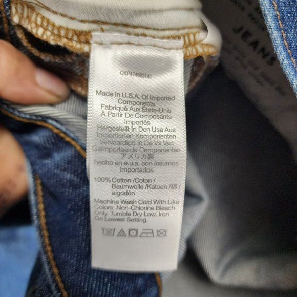 Madewell Jeans Womens 33 Petite Cotton Hi Rise Button Fly Low Slung Straight NWT - Picture 15 of 16